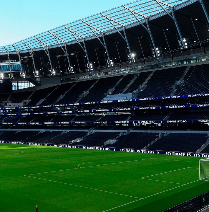 Tottenham Hotspur Stadium double-tier LEDs perimeter