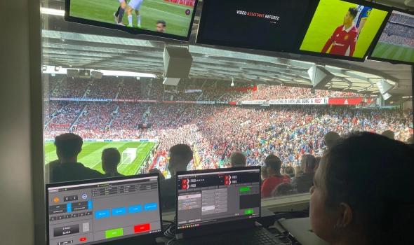 Venue control by Goal Sport Software controls scoreboards at Old Trafford stadium